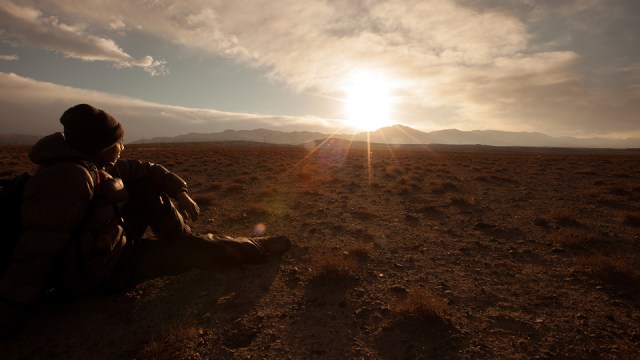 admiring the last light of the sun