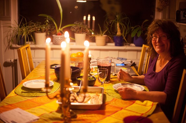 Lena, Hugo's mom who hosted me a few days in Jokkmokk, were so nice to prepare a delicious dinner