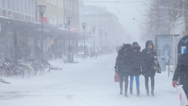 snowstorm in Umea. Forcing me to stay longer here...