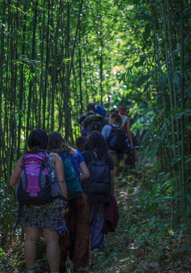 us trekking together