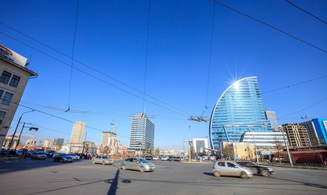 near the main square of the city