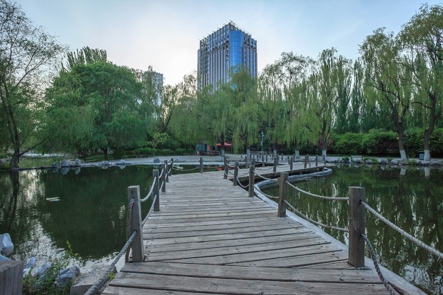 Manduhai park near my hostel in Hohhot