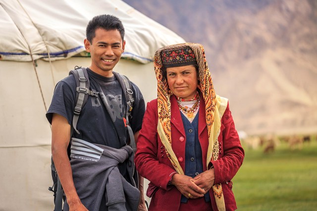 hehe... me with my Tajik mama!