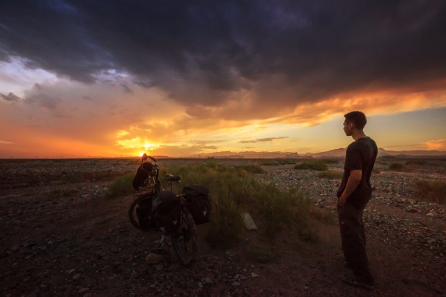 watching the magical light in the desert