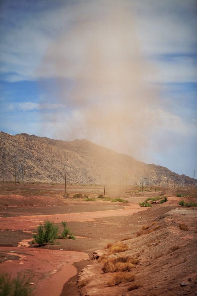countless tornadoes in the desert