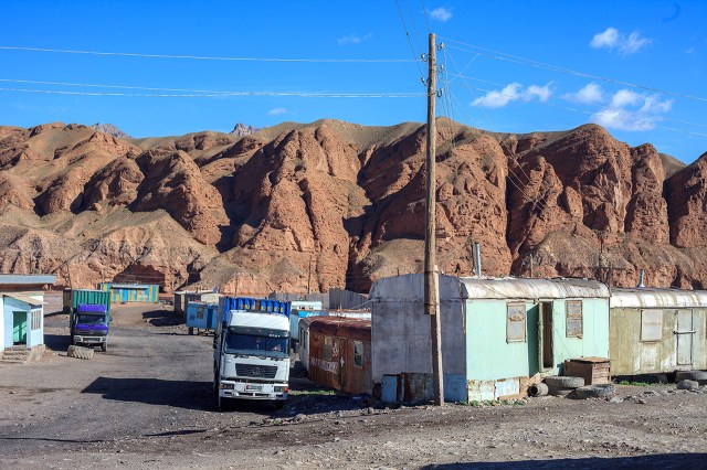 the place where I slept on the first night in Kyrgyzstan
