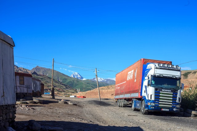 Irkeshtam pass on the Kyrgyz side