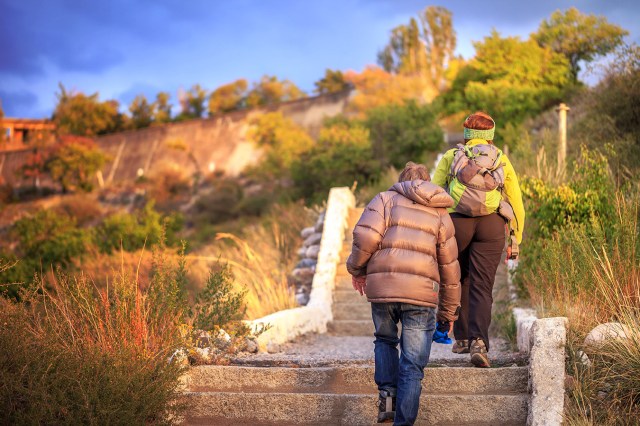 walking around Tamga enjoying the warm sunset with Anselm and Amber